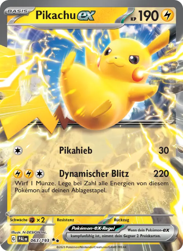 Pikachu ex - PAL 063