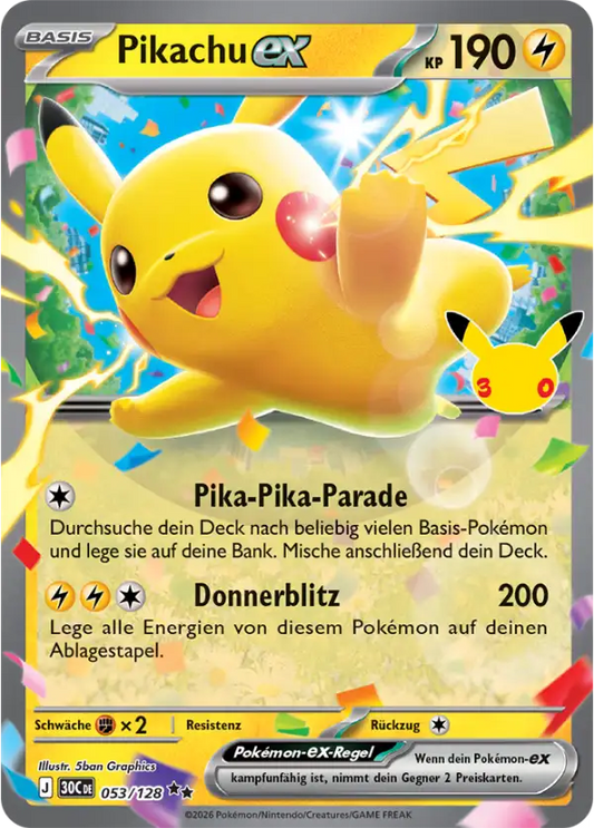 Pikachu ex - 30C 053