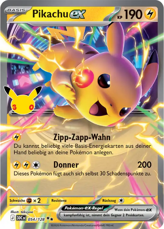 Pikachu ex - 30C 054