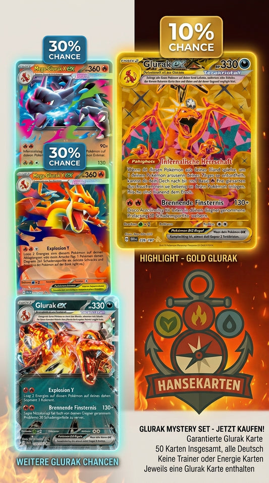 Mystery Karten Set - Glurak Edition