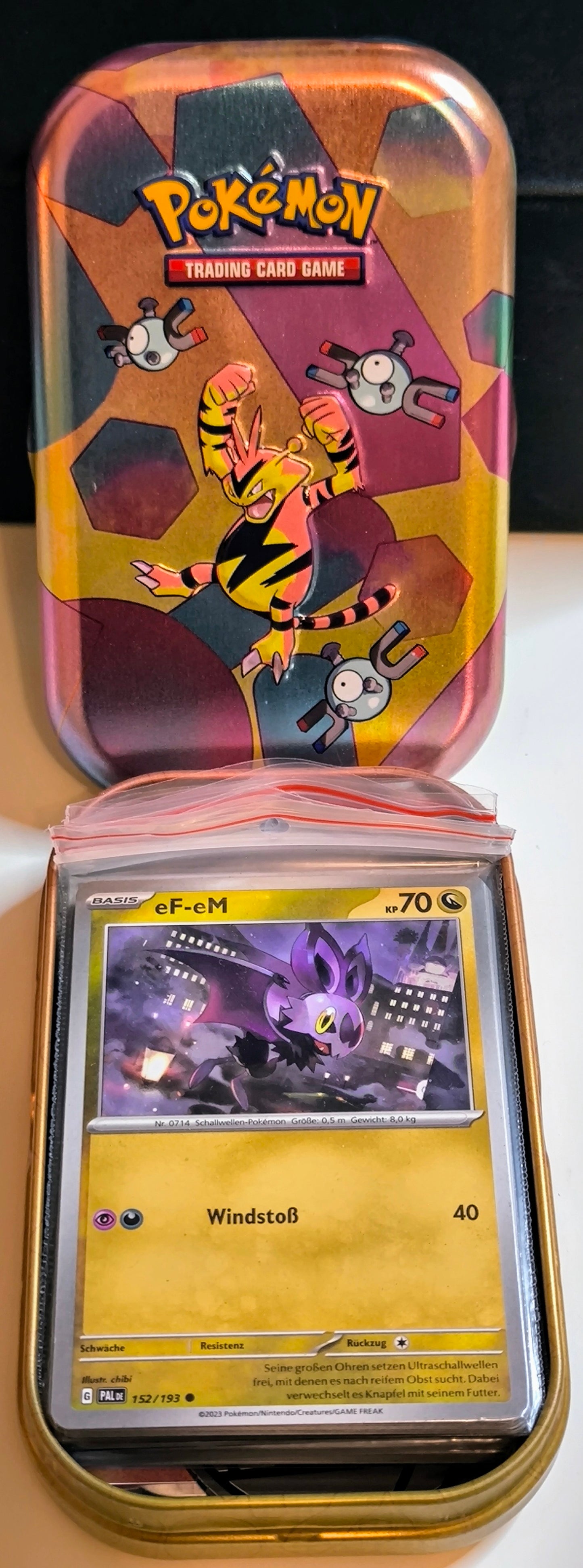 50 Pokémon Karten Mini Tin Set "Elektek & Magnetilo"