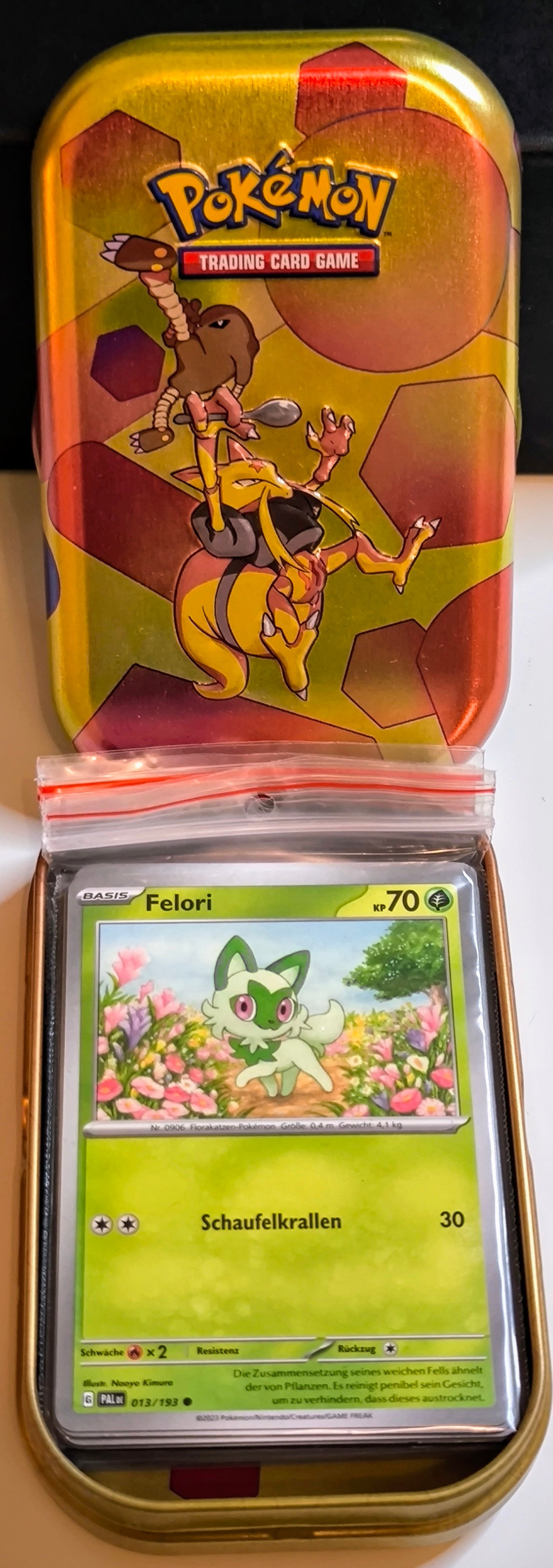 50 Pokémon Karten Mini Tin Set "Simsala & Kicklee"